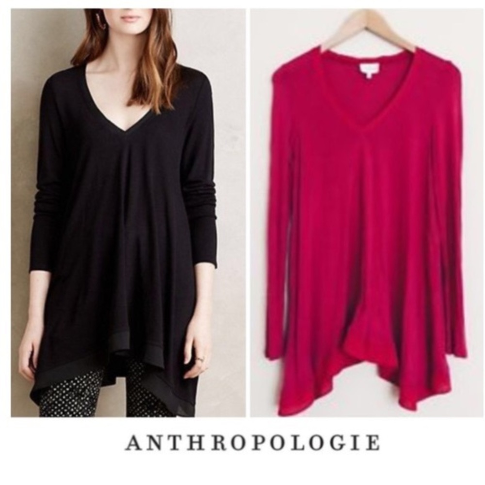•Anthropologie• Deletta Lokka Magenta Top